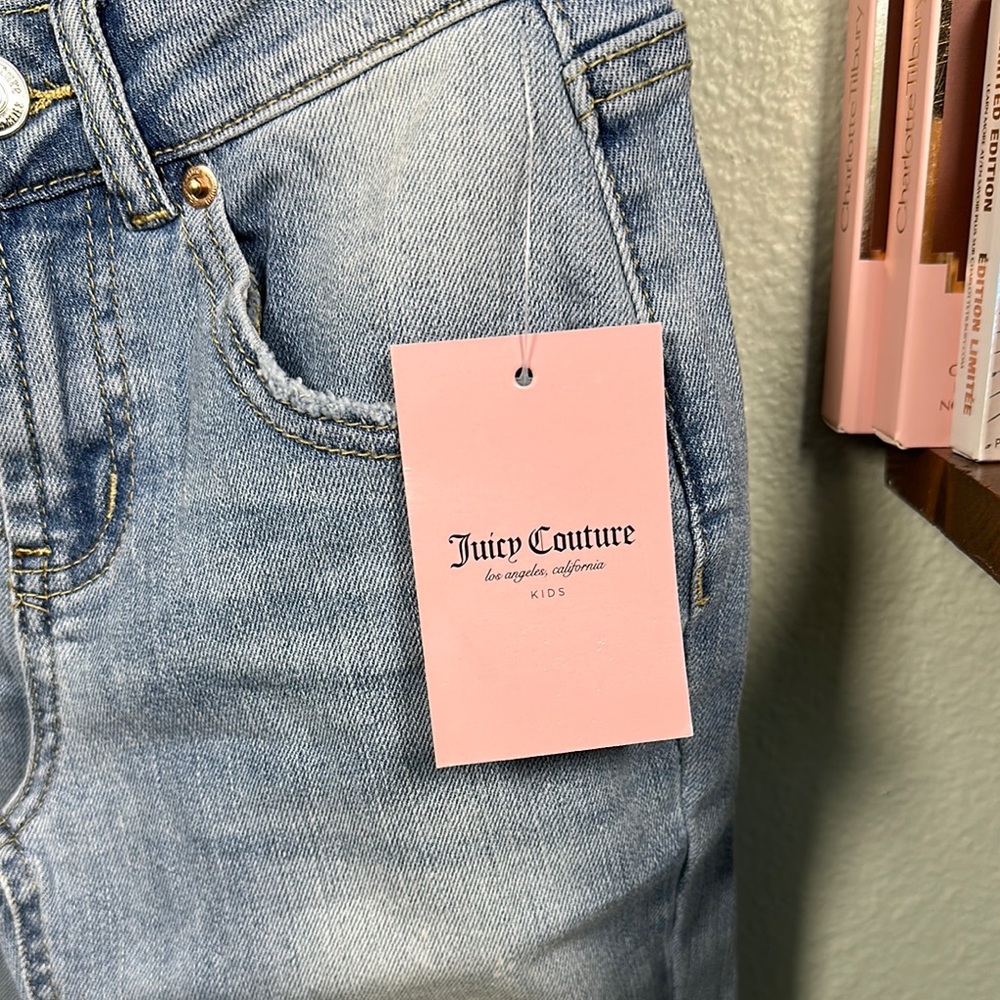 Juicy Couture Girls’ Distressed Jeans – Size M (7/8)